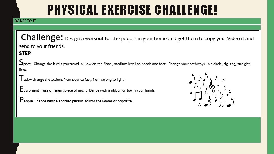 PHYSICAL EXERCISE CHALLENGE! DANCE TO IT 