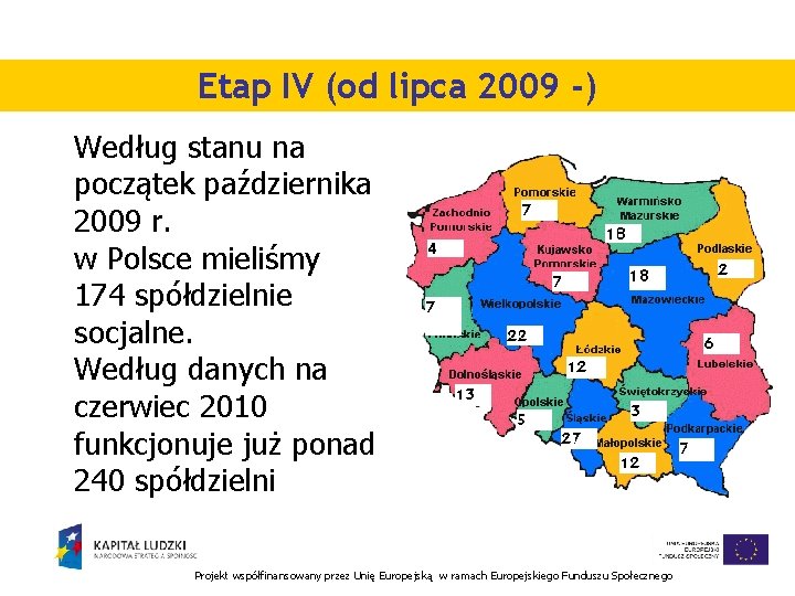 Etap IV (od lipca 2009 -) Według stanu na początek października 2009 r. w