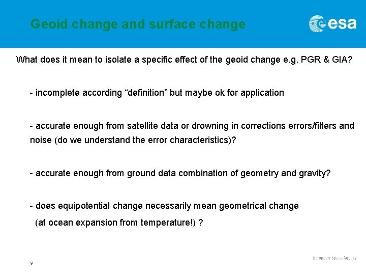 Geoid change and surface change What does it mean to isolate a specific effect Geoid change and surface change What does it mean to isolate a specific effect