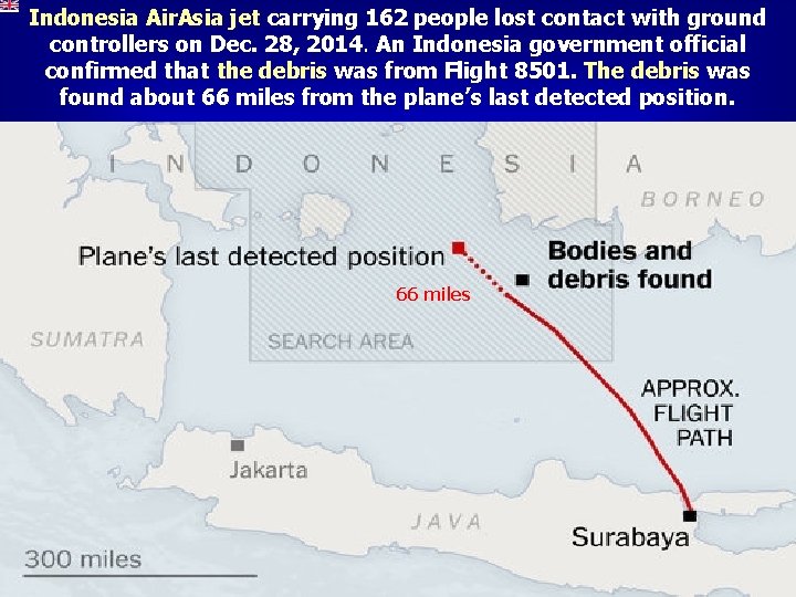 Indonesia Air. Asia jet carrying 162 people lost contact with ground controllers on Dec.