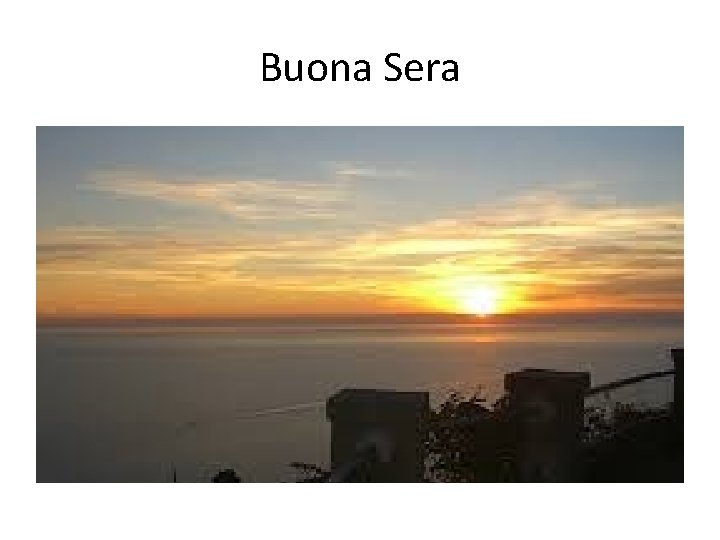 Buona Sera 