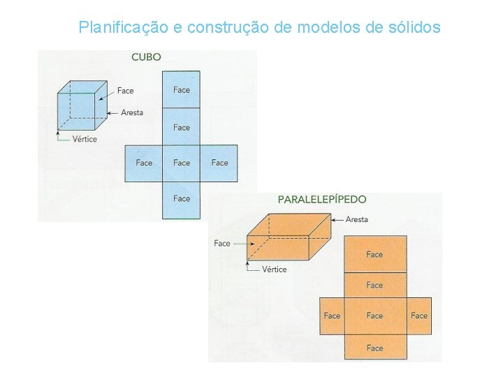 Planificação e construção de modelos de sólidos 