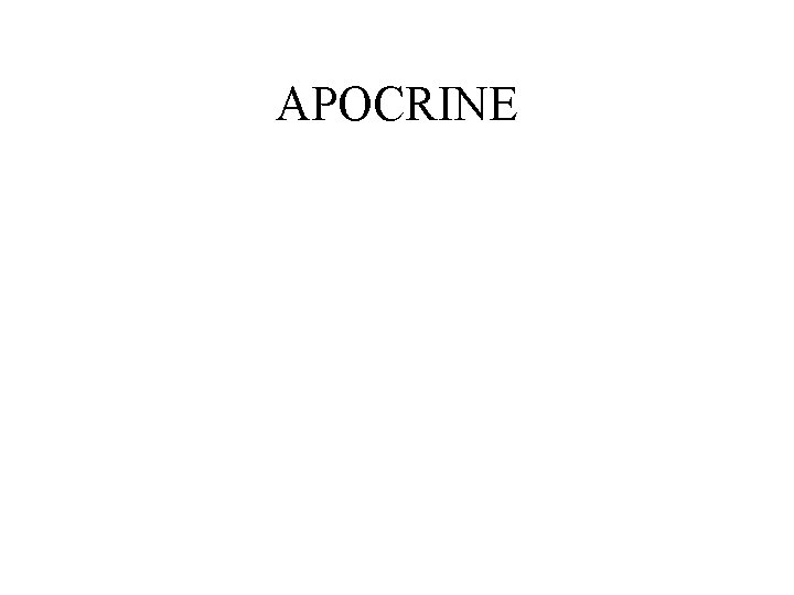 APOCRINE 