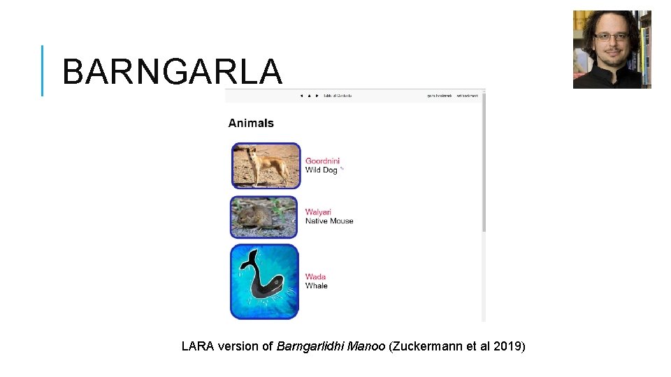 BARNGARLA LARA version of Barngarlidhi Manoo (Zuckermann et al 2019) 