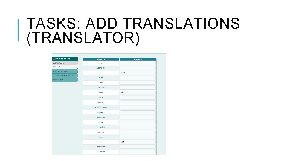 TASKS: ADD TRANSLATIONS (TRANSLATOR) 