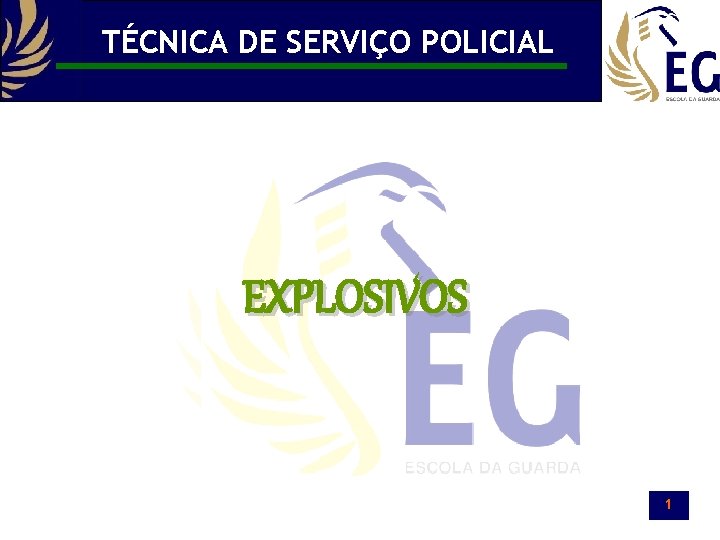 TÉCNICA DE SERVIÇO POLICIAL EXPLOSIVOS 1 