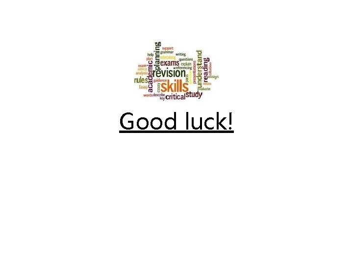 Good luck! 