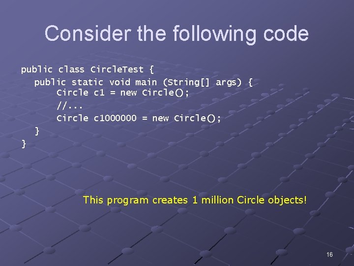 Consider the following code public class Circle. Test { public static void main (String[]