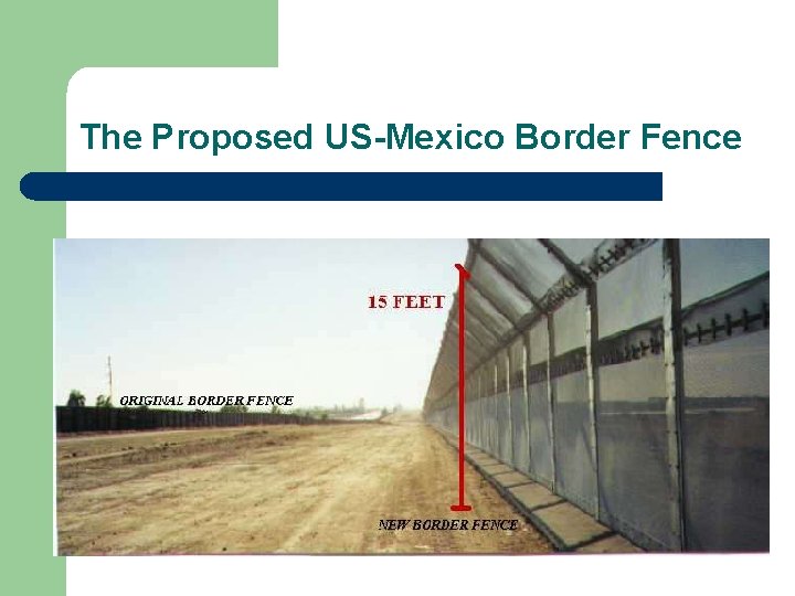 The Proposed US-Mexico Border Fence 