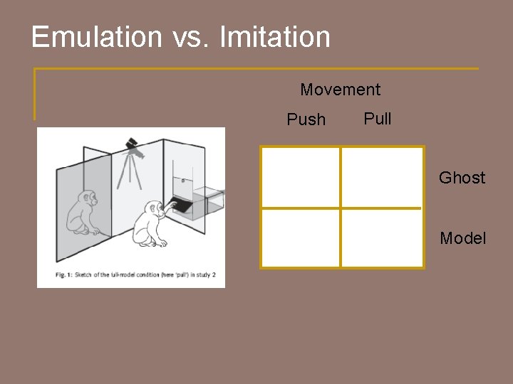 Emulation vs. Imitation Movement Push Pull Ghost Model 
