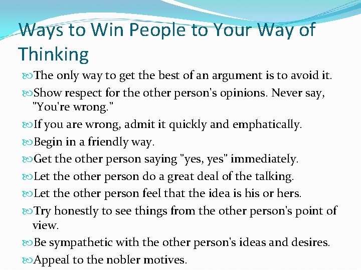 Understanding People Using Dale Carnegies methods outlined in