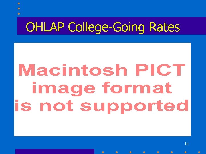 OHLAP College-Going Rates 16 OHLAP College-Going Rates 16