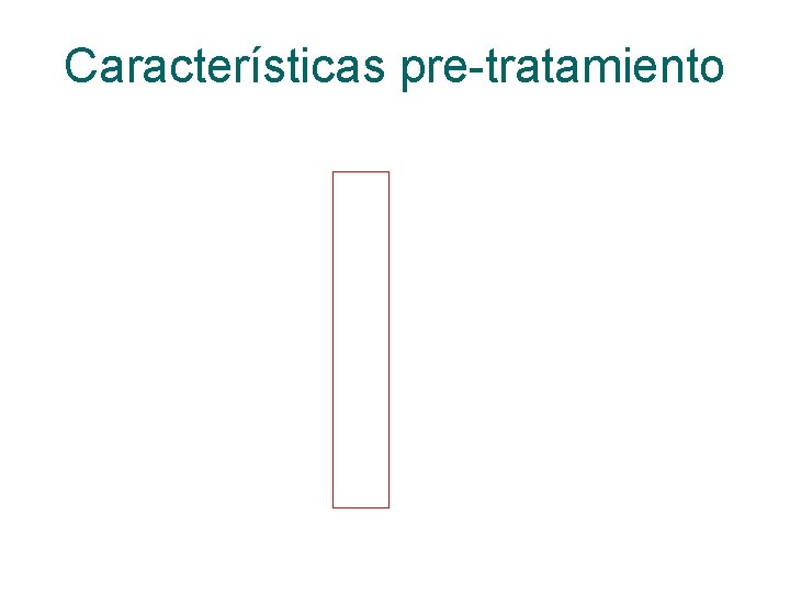 Características pre-tratamiento 