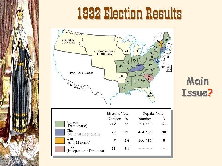 1832 Election Results Main Issue? 