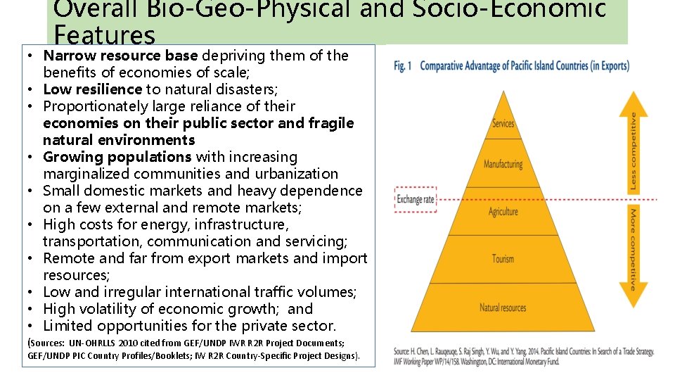 Overall Bio-Geo-Physical and Socio-Economic Features • Narrow resource base depriving them of the benefits Overall Bio-Geo-Physical and Socio-Economic Features • Narrow resource base depriving them of the benefits