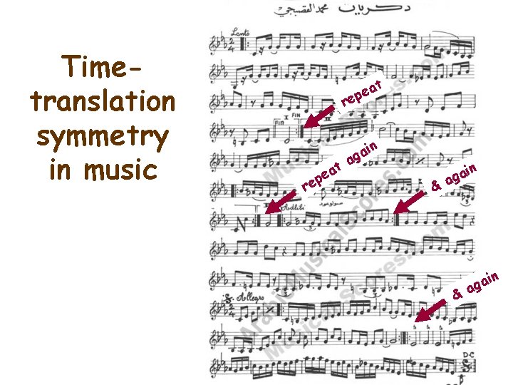 Timetranslation symmetry in music t a e ep r t re a pe in