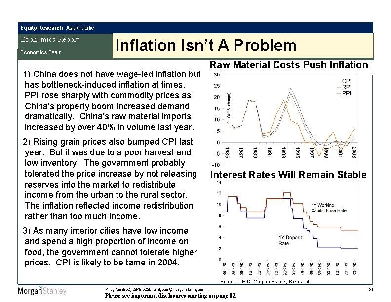 Equity Research Asia/Pacific Economics Report Economics Team Inflation Isn’t A Problem 1) China does