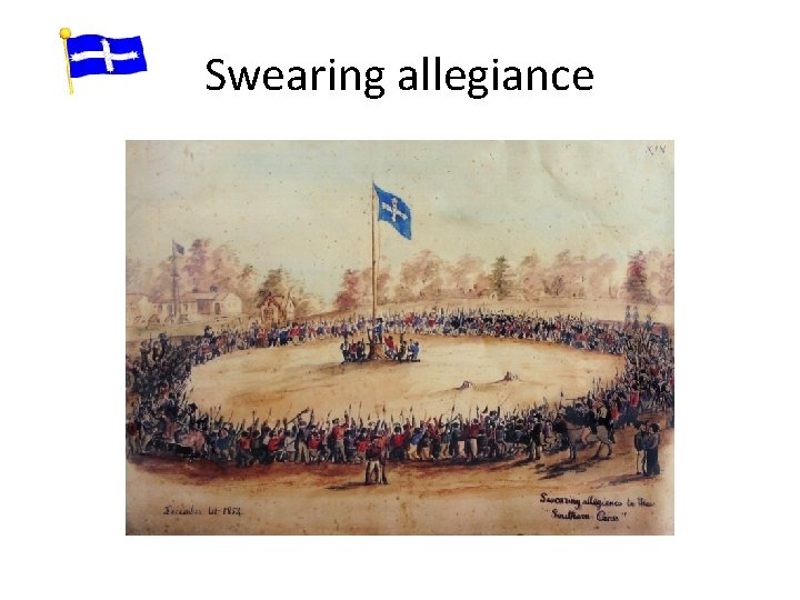 Swearing allegiance 