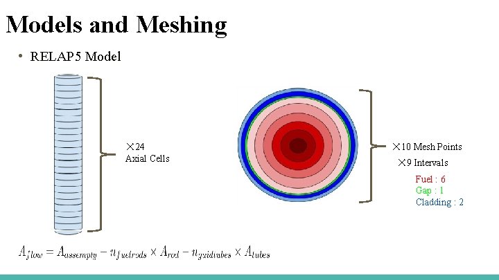 Models and Meshing • RELAP 5 Model ✕ 24 Axial Cells ✕ 10 Mesh