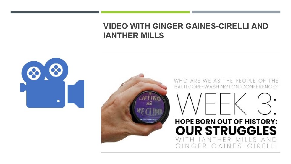 VIDEO WITH GINGER GAINES-CIRELLI AND IANTHER MILLS 