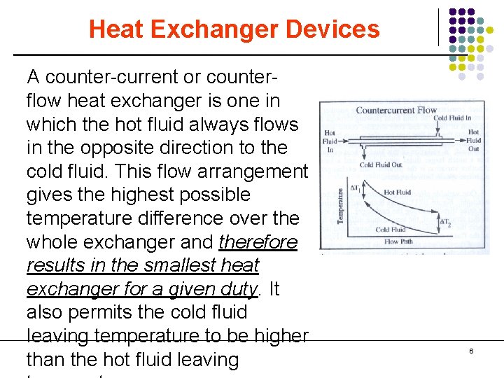 Heat Exchanger Devices A counter-current or counterflow heat exchanger is one in which the