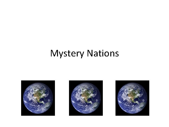Mystery Nations 