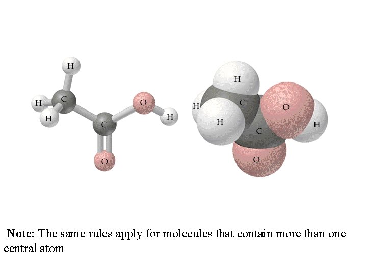 Note: The same rules apply for molecules that contain more than one central atom