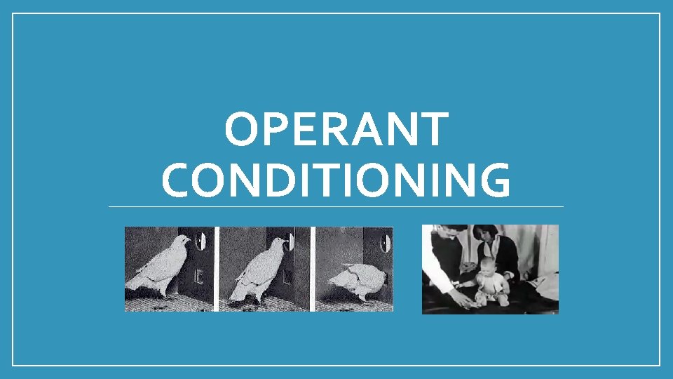 OPERANT CONDITIONING 