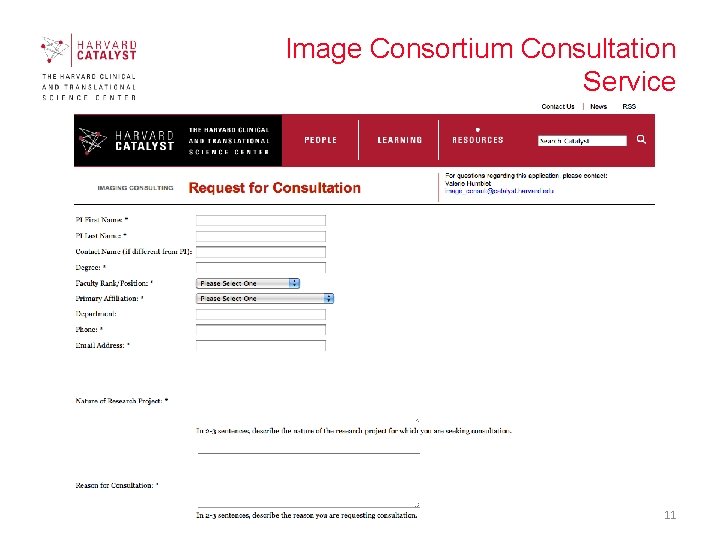 Image Consortium Consultation Service 11 