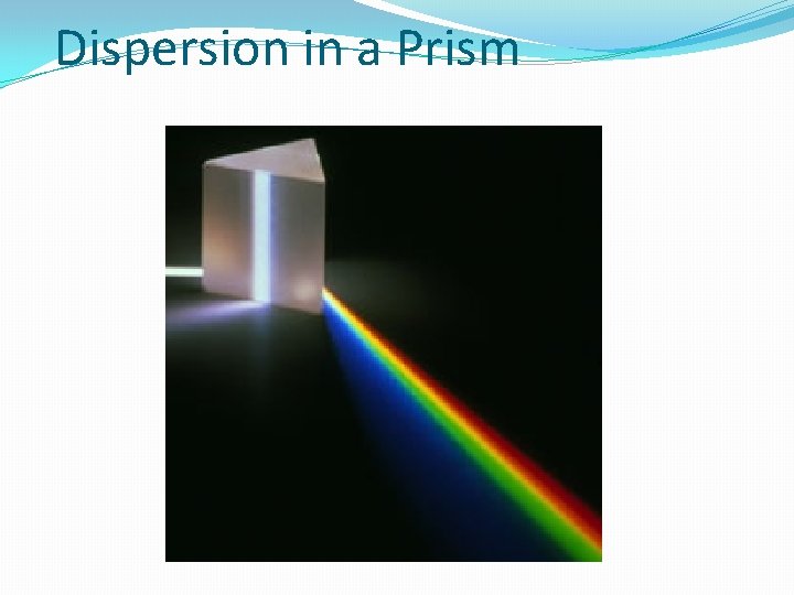Dispersion in a Prism 
