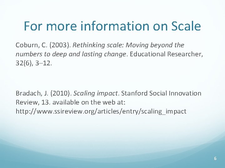 Simple Scale Discussion Rethinking Scale More than Upping the Numbers SPROCKETS