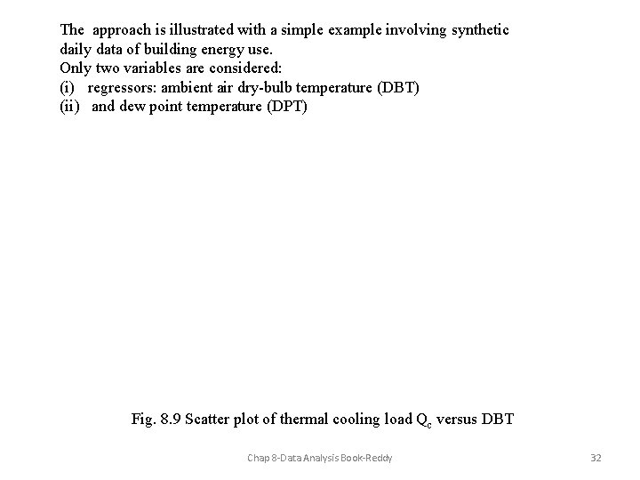 The approach is illustrated with a simple example involving synthetic daily data of building