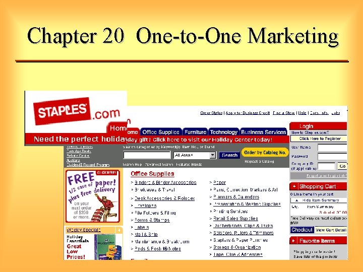 Chapter 20 One-to-One Marketing 