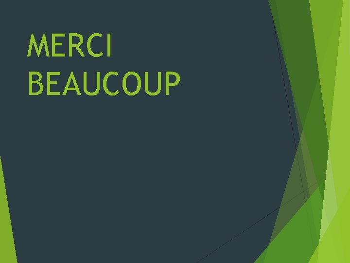 MERCI BEAUCOUP MERCI BEAUCOUP