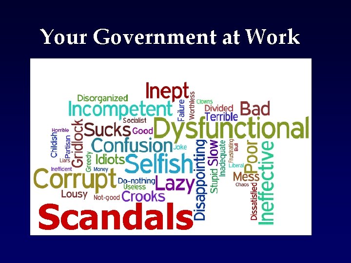 Your Government at Work Scandals 