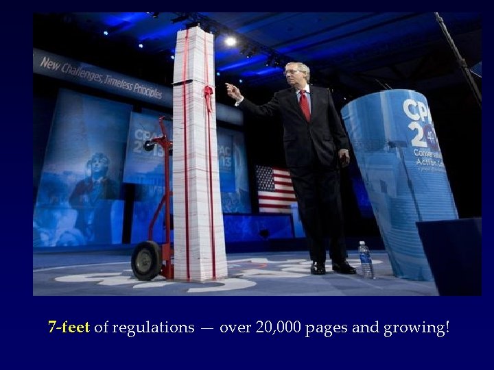 7 -feet of regulations — over 20, 000 pages and growing! 