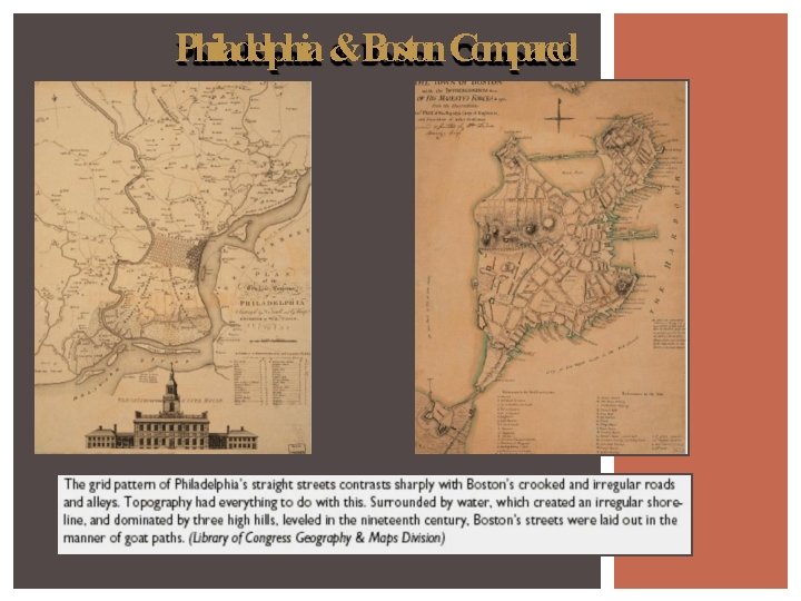 Philadelphia &Boston Compared 