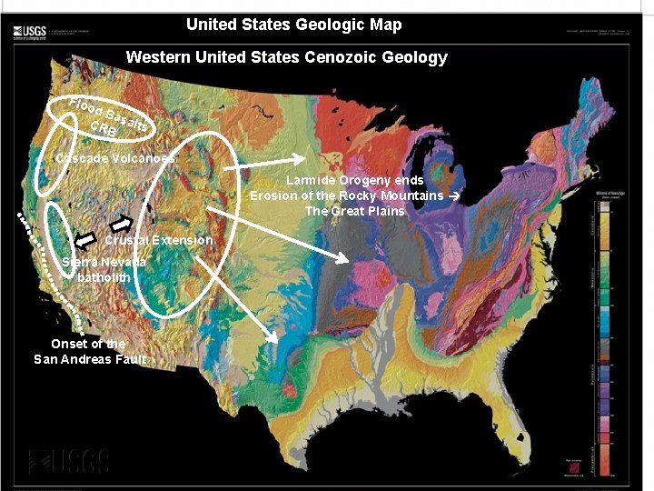 United States Geologic Map Western United States Cenozoic Geology Flo od Ba CRB salts
