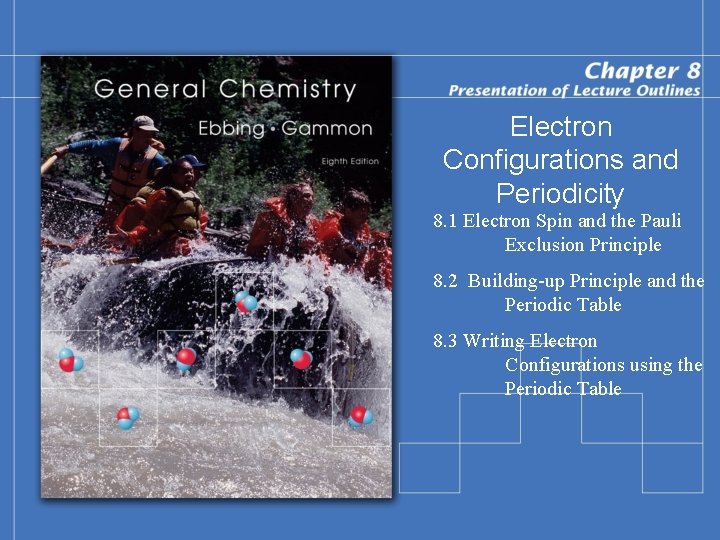 Electron Configurations and Periodicity 8. 1 Electron Spin and the Pauli Exclusion Principle 8.