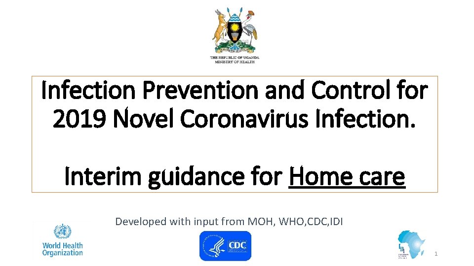 Infection Prevention and Control for 2019 Novel Coronavirus Infection. Interim guidance for Home care