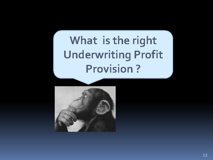 What is the right Underwriting Profit Provision ? 13 