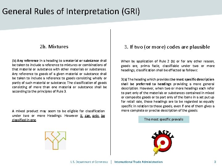 General Rules of Interpretation (GRI) 2 b. Mixtures (b) Any reference in a heading
