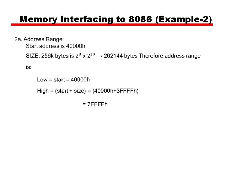 Memory Interfacing to 8086 (Example-2) 