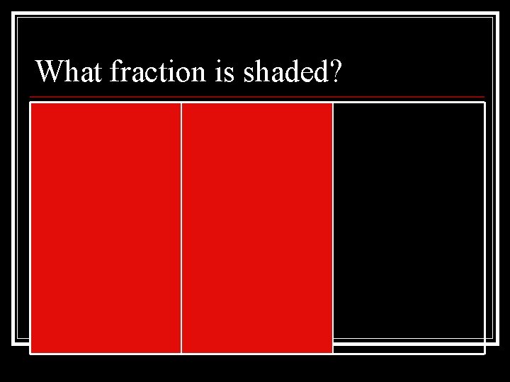 What fraction is shaded? 
