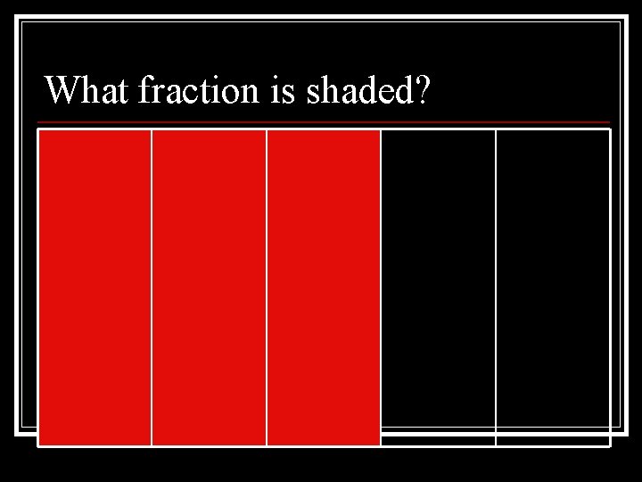 What fraction is shaded? 