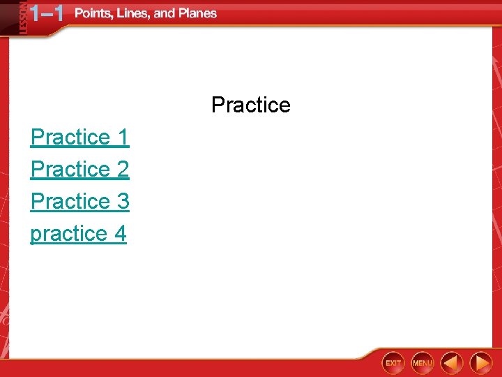 Practice 1 Practice 2 Practice 3 practice 4 