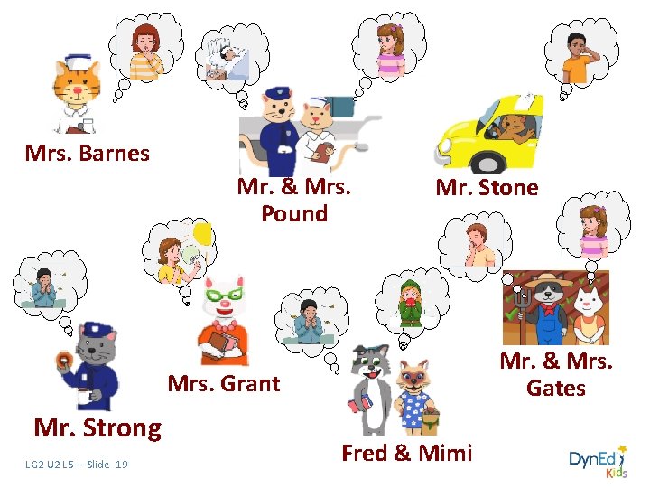 Mrs. Barnes Mr. & Mrs. Pound Mr. Stone Mr. & Mrs. Gates Mrs. Grant