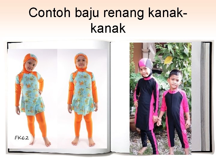 Contoh baju renang kanak 