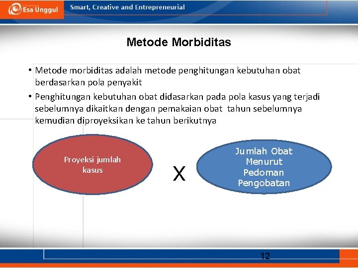 Metode Morbiditas • Metode morbiditas adalah metode penghitungan kebutuhan obat berdasarkan pola penyakit •