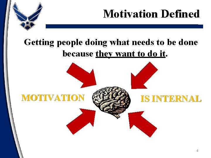 Motivation Defined Getting people doing what needs to be done because they want to
